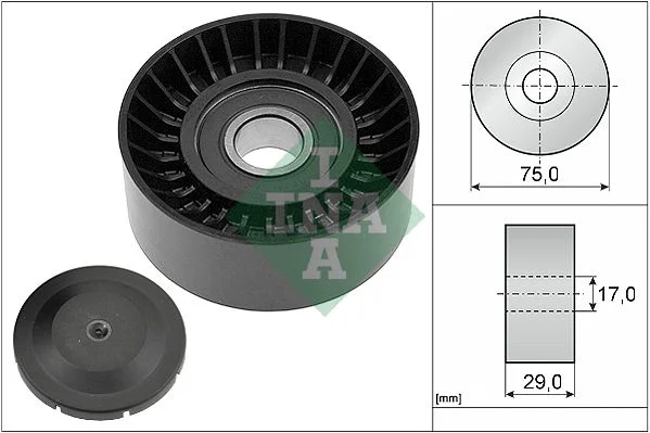 Deflection/Guide Pulley, V-ribbed belt INA 532 0536 10