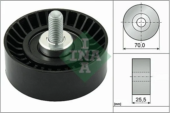 Deflection/Guide Pulley, V-ribbed belt INA 532 0545 10