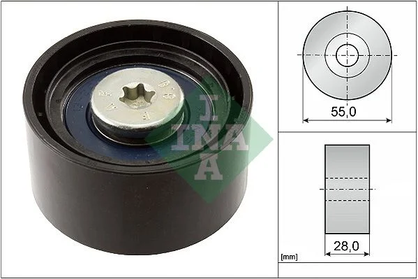 Deflection/Guide Pulley, V-ribbed belt INA 532 0556 10