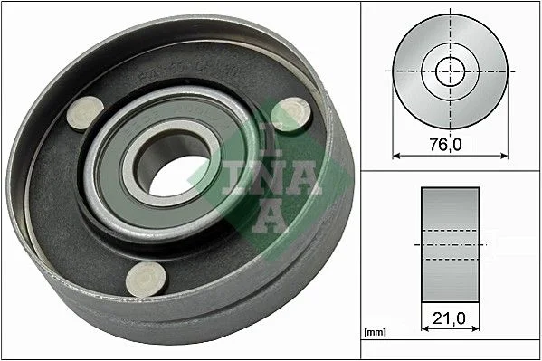 Deflection/Guide Pulley, V-ribbed belt INA 532056710