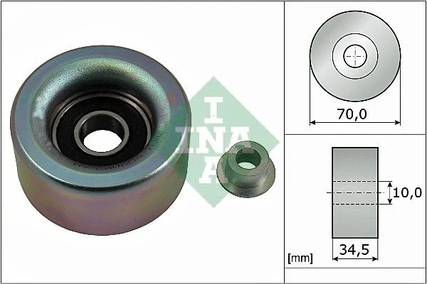 Deflection/Guide Pulley, V-ribbed belt INA 532 0590 10