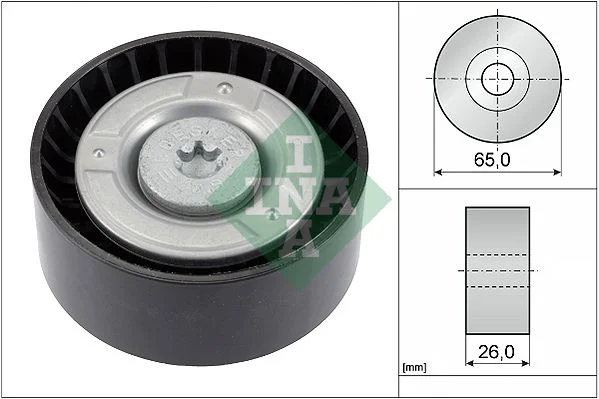 Deflection/Guide Pulley, V-ribbed belt INA 532 0608 10