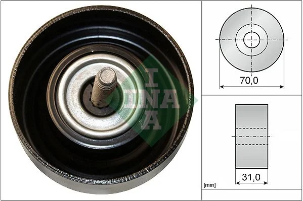 Deflection/Guide Pulley, V-ribbed belt INA 532 0614 10