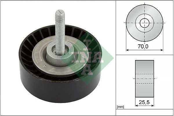 Deflection/Guide Pulley, V-ribbed belt INA 532 0652 10