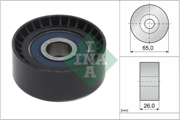 Deflection/Guide Pulley, V-ribbed belt INA 532 0666 10