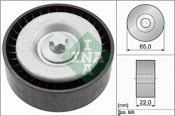 Deflection/Guide Pulley, V-ribbed belt INA 532 0667 10