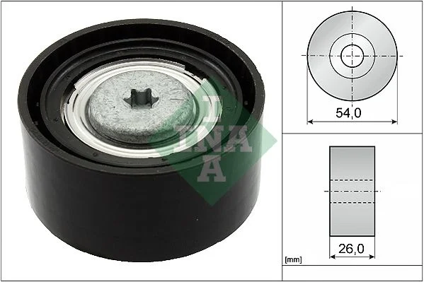 Deflection/Guide Pulley, V-ribbed belt INA 532 0672 10