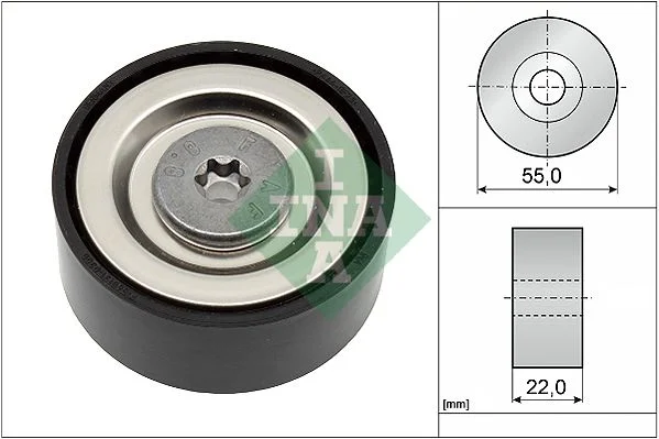 Deflection/Guide Pulley, V-ribbed belt INA 532 0720 10
