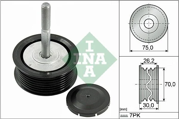 Deflection/Guide Pulley, V-ribbed belt INA 532 0792 10