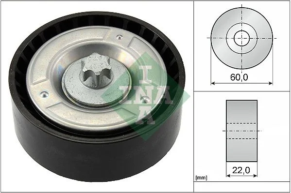 Deflection/Guide Pulley, V-ribbed belt INA 532 0798 10