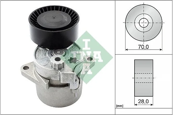 Belt Tensioner, V-ribbed belt INA 533 0017 10