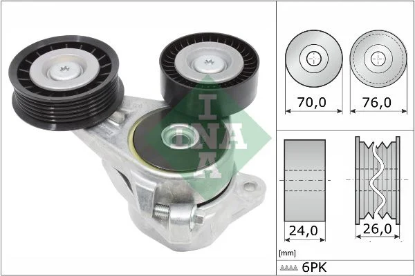 Belt Tensioner, V-ribbed belt INA 534 0309 10