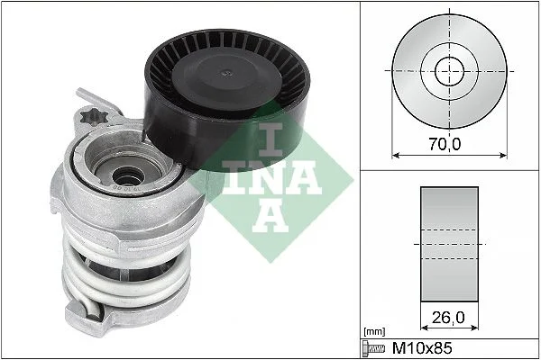 Belt Tensioner, V-ribbed belt INA 534 0708 10