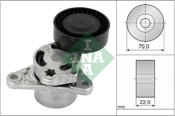 Belt Tensioner, V-ribbed belt INA 534 0709 10