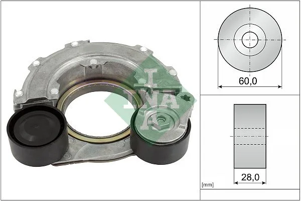 Belt Tensioner, V-ribbed belt INA 534 0796 10