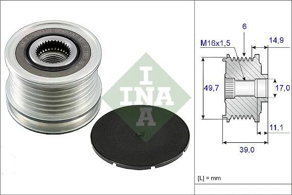 Alternator Freewheel Clutch INA 535 0050 10