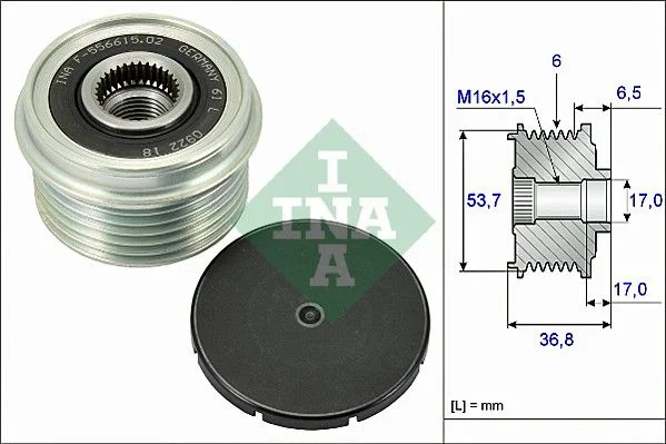 Alternator Freewheel Clutch INA 535 0074 10