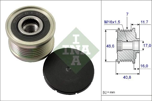 Alternator Freewheel Clutch INA 535 0080 10