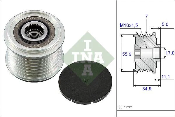 Alternator Freewheel Clutch INA 535 0083 10