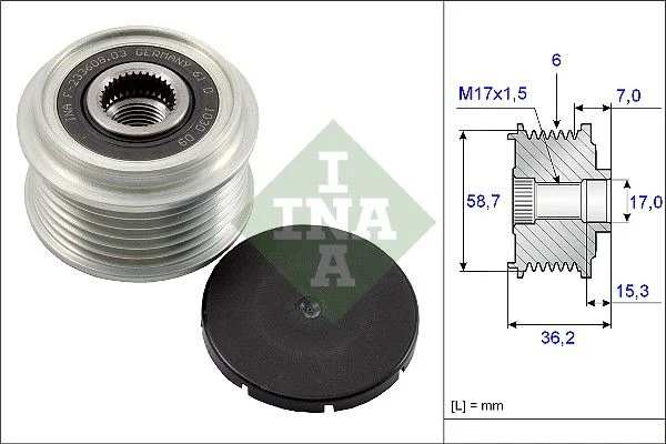 Alternator Freewheel Clutch INA 535 0098 10