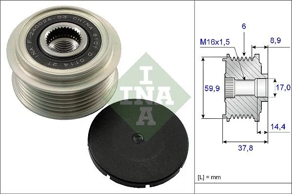 Alternator Freewheel Clutch INA 535 0135 10