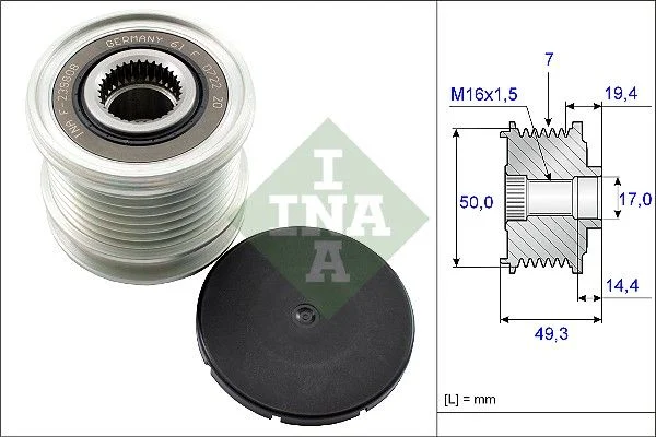 Alternator Freewheel Clutch INA 535 0140 10