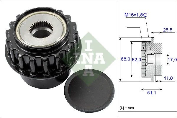 Alternator Freewheel Clutch INA 535 0175 10