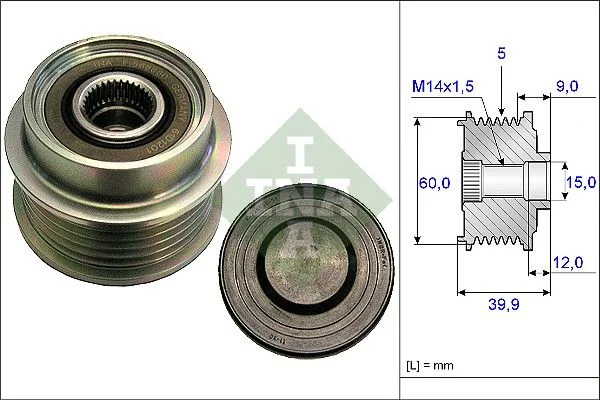 Alternator Freewheel Clutch INA 535018010