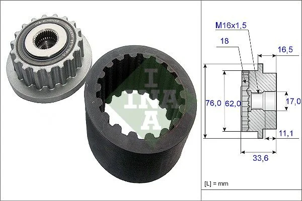 Kit de Luva de Acoplamento Flexível INA 535 0186 10