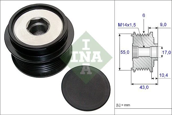 Alternator Freewheel Clutch INA 535 0208 10