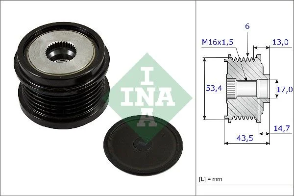 Alternator Freewheel Clutch INA 535 0237 10