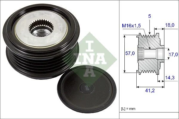 Alternator Freewheel Clutch INA 535024810