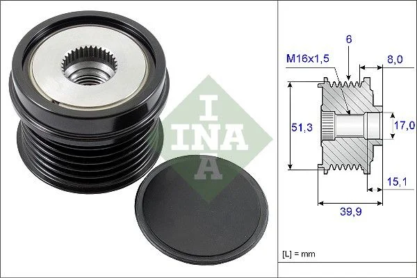 Alternator Freewheel Clutch INA 535 0252 10