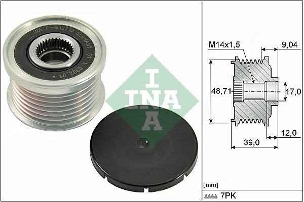 Alternator Freewheel Clutch INA 535 0275 10
