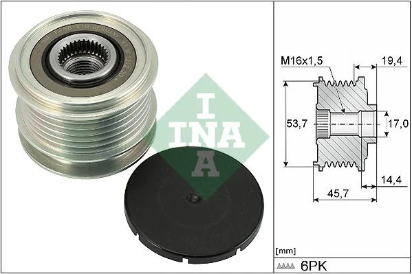 Alternator Freewheel Clutch INA 535032810