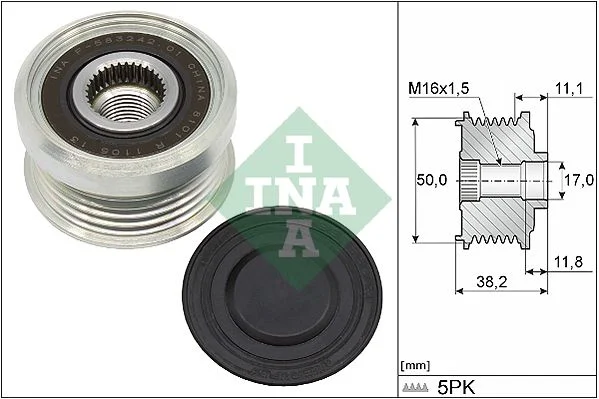 Alternator Freewheel Clutch INA 535033710