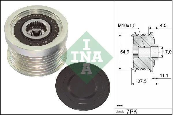 Alternator Freewheel Clutch INA 535034910