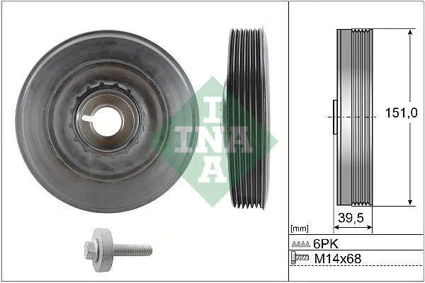 Polia da correia, virabrequim INA 544009020