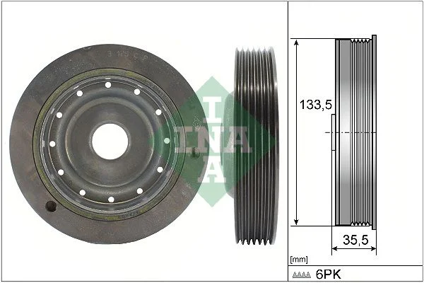 Belt Pulley, crankshaft INA 544 0091 10