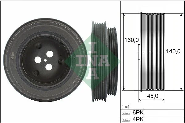 Belt Pulley, crankshaft INA 544 0131 10