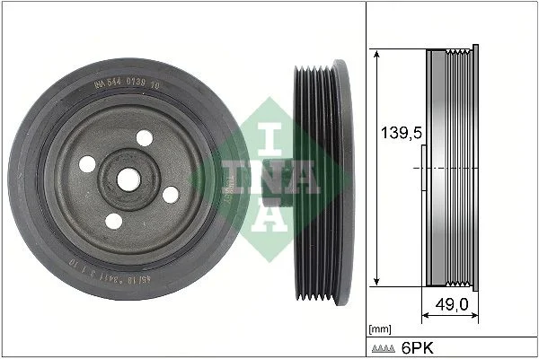Belt Pulley, crankshaft INA 544013910