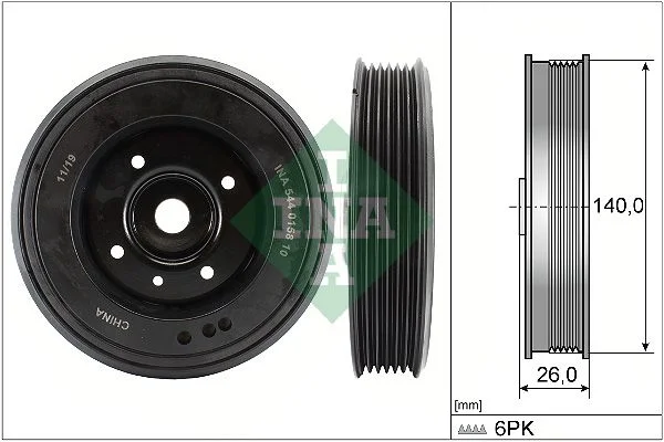 Belt Pulley, crankshaft INA 544015810