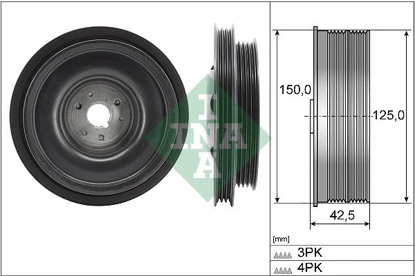 Belt Pulley, crankshaft INA 544 0161 10