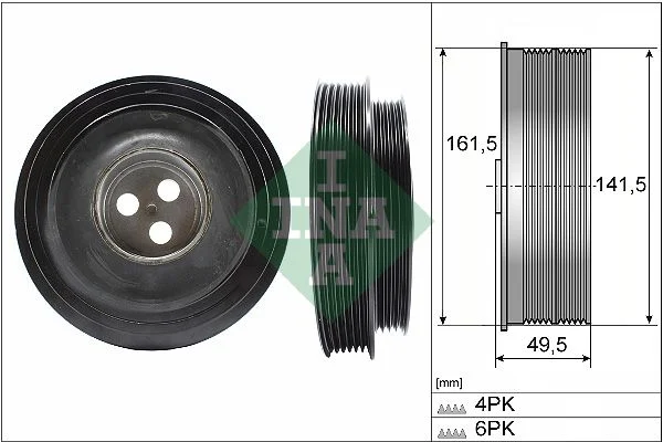 Belt Pulley, crankshaft INA 544 0166 10