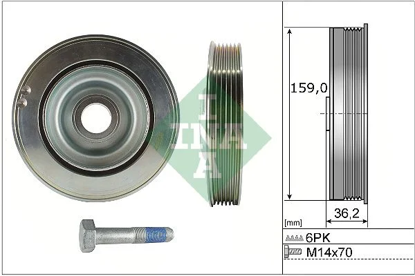 Belt Pulley, crankshaft INA 544 0173 20