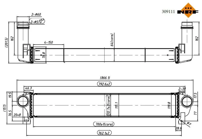 Intercooler NRF 309111