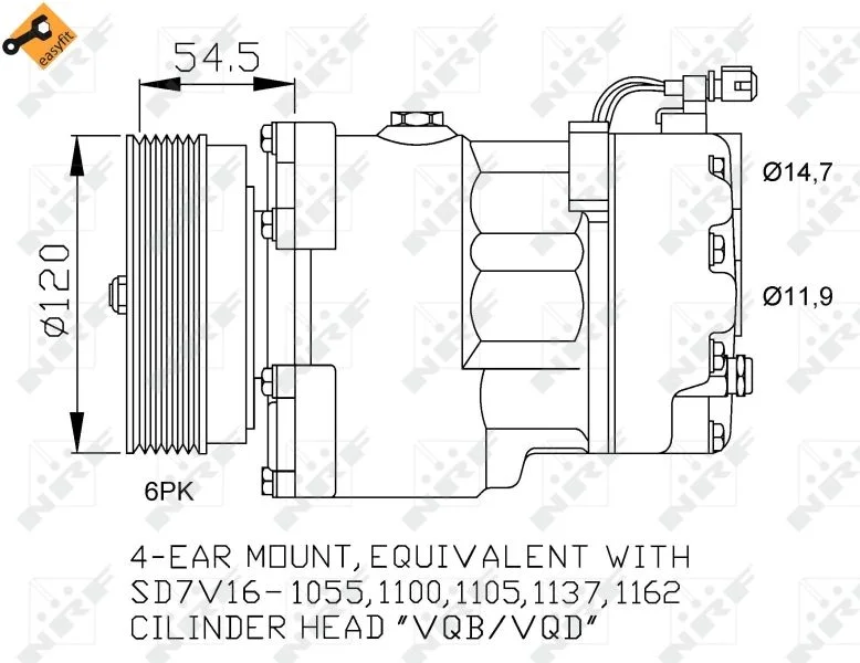 Compressor, ar condicionado NRF 32033