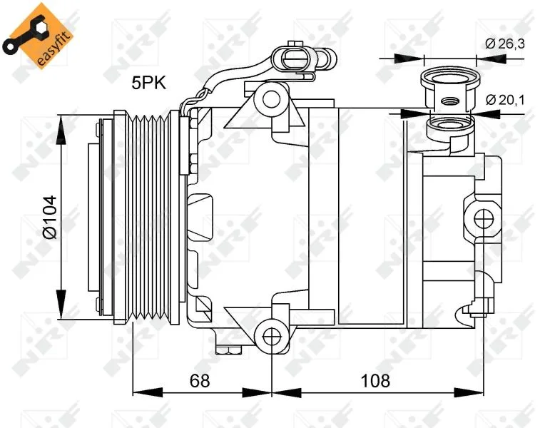 Compressor, ar condicionado NRF 32082