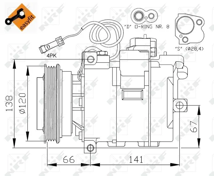 Compressor, ar condicionado NRF 32104