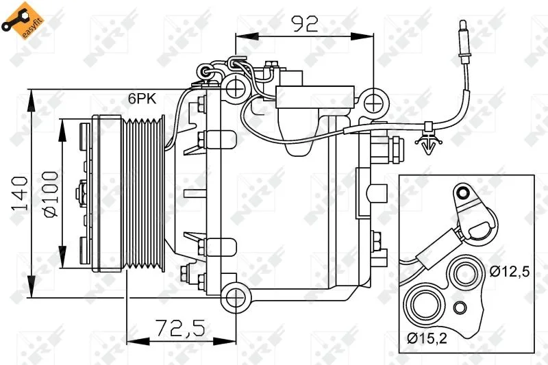 Compressor, ar condicionado NRF 32165